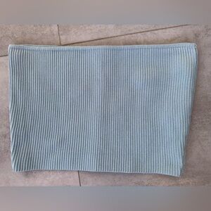 LA Heart - Light Blue Ribbed Women's strapless top. Size S